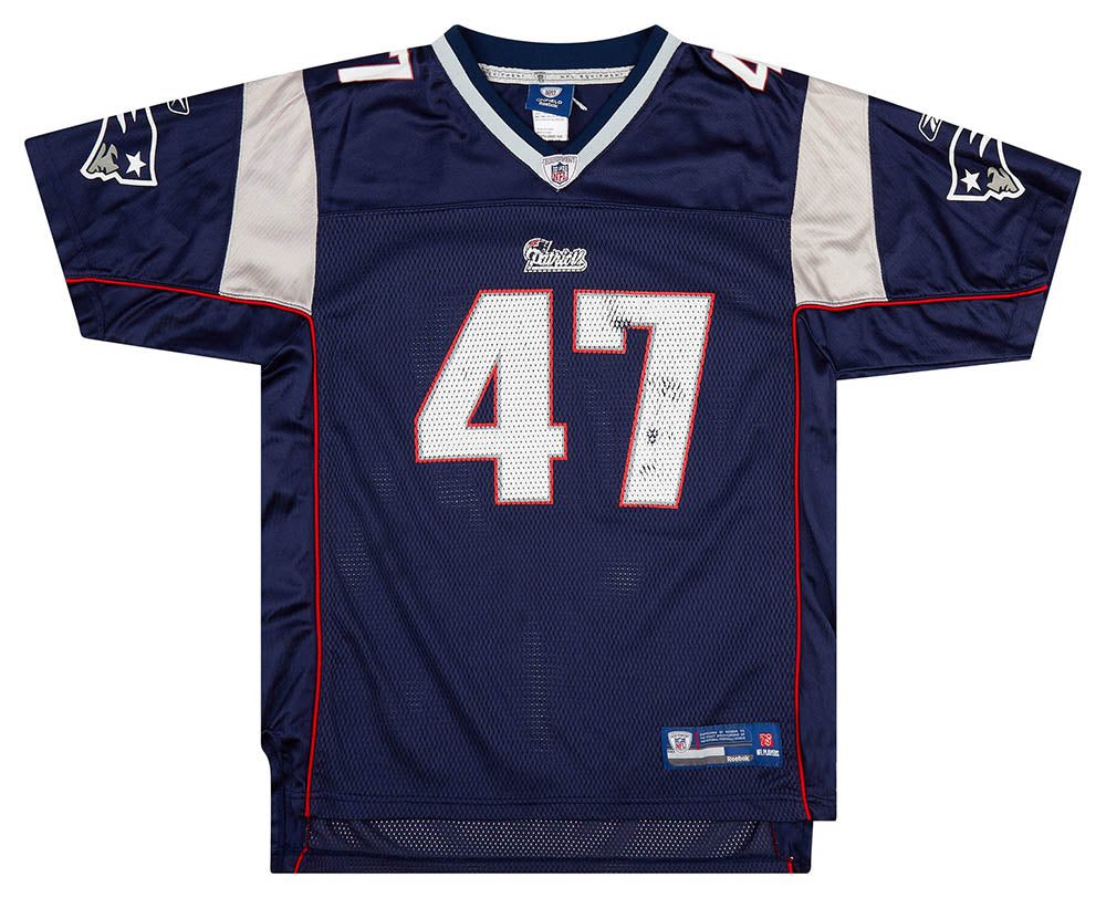 2008 NEW ENGLAND PATRIOTS LYNCH #47 REEBOK ON FIELD JERSEY (HOME) Y 1 CAS07 06OLB248