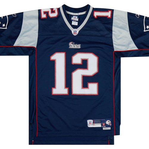 2007 NEW ENGLAND PATRIOTS BRADY #12 REEBOK PREMIER JERSEY (HOME) M