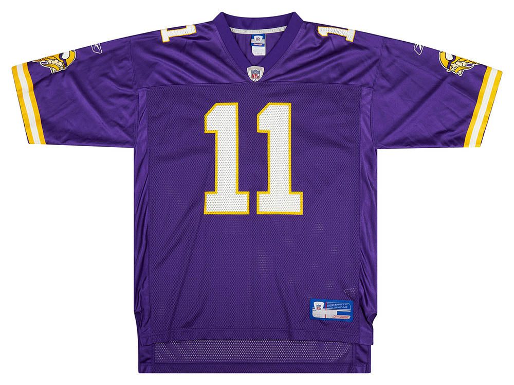 2002-04 MINNESOTA VIKINGS CULPEPPER #11 REEBOK ON FIELD JERSEY (HOME) L 1 CAS07 06OLB352