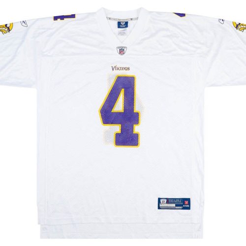 2009-10 MINNESOTA VIKINGS FAVRE #4 REEBOK ON FIELD JERSEY (AWAY) XL