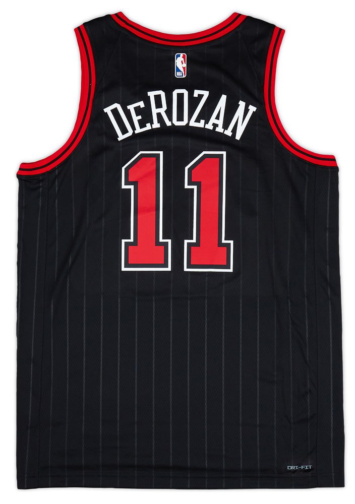 2021-23 CHICAGO BULLS DEROZAN #11 NIKE SWINGMAN JERSEY (ALTERNATE) Y - W/TAGS 2 CAS 03 07 23 89