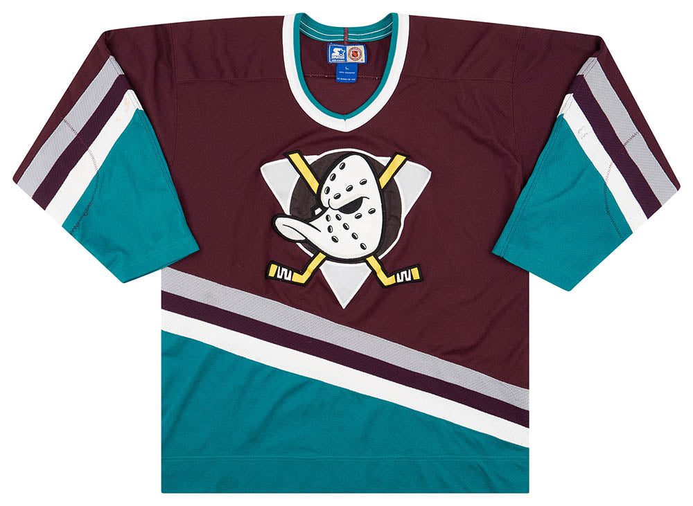 1994-96 ANAHEIM DUCKS STARTER JERSEY (AWAY) L 1 CAS 06 04 23 106