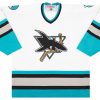 1991-97 SAN JOSE SHARKS CCM JERSEY (HOME) L 5 CAS 06 04 23 111