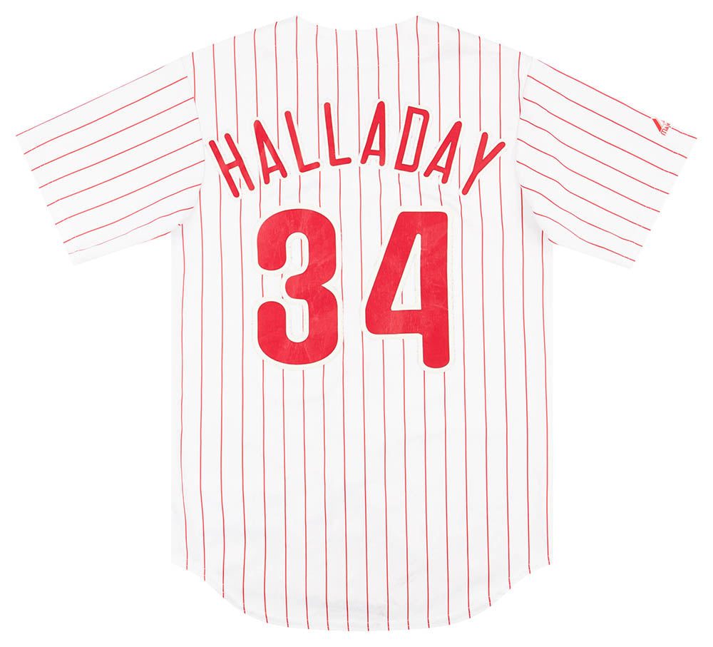 2010-13 PHILADELPHIA PHILLIES HALLADAY #34 MAJESTIC JERSEY (HOME) S 2 CAS 06 04 23 98