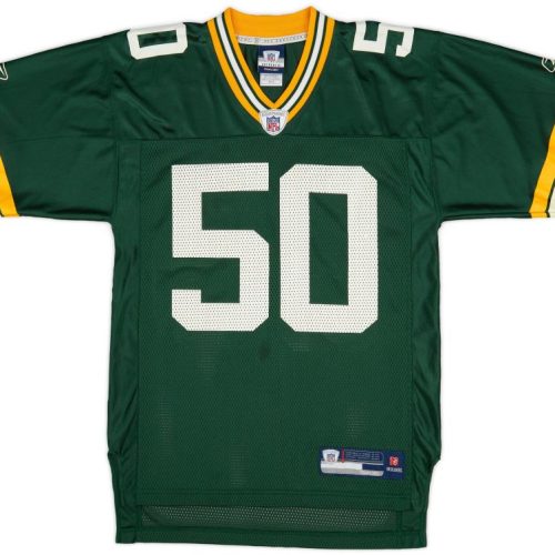 2007 GREEN BAY PACKERS HAWK #50 REEBOK ON FIELD JERSEY (HOME) S