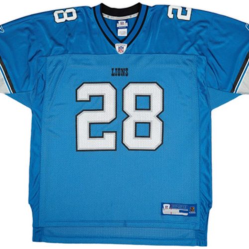 2007 DETROIT LIONS BELL #28 REEBOK ON FIELD JERSEY (HOME) XL