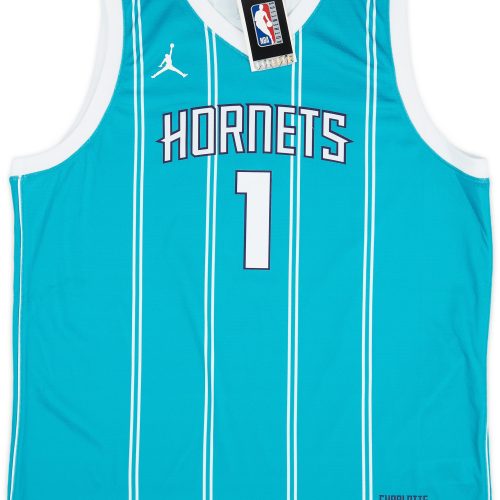 2022-23 CHARLOTTE HORNETS BALL #1 JORDAN SWINGMAN JERSEY (AWAY) Y - W/TAGS