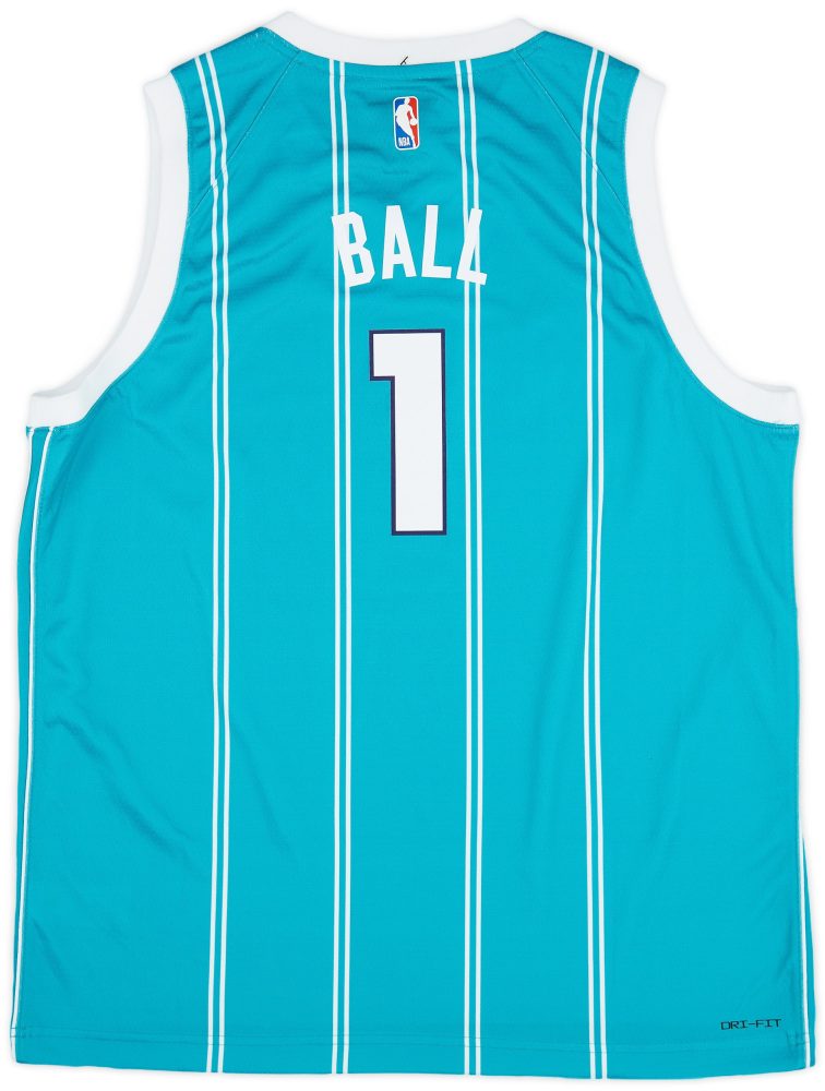 2022-23 CHARLOTTE HORNETS BALL #1 JORDAN SWINGMAN JERSEY (AWAY) Y - W/TAGS 2 CAS 10 08 23UnListed 4