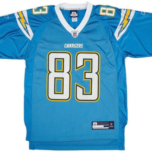 2007 SAN DIEGO CHARGERS JACKSON #83 REEBOK ON FIELD JERSEY (ALTERNATE) M