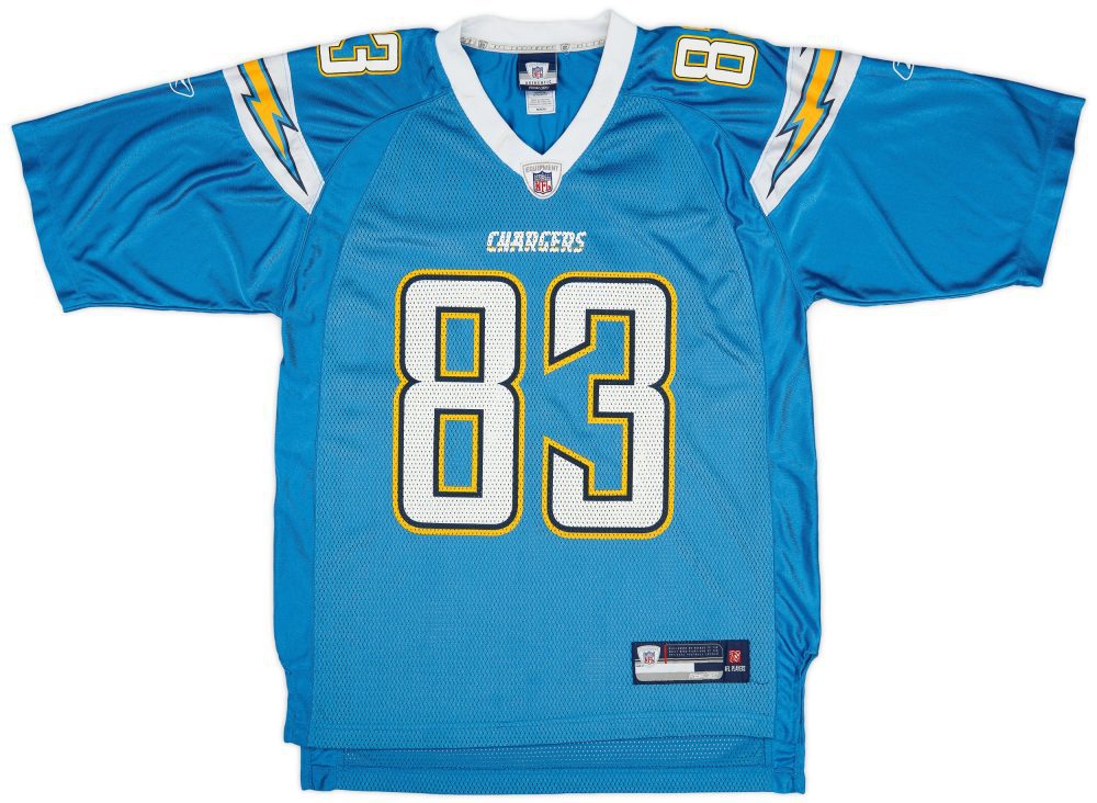 2007 SAN DIEGO CHARGERS JACKSON #83 REEBOK ON FIELD JERSEY (ALTERNATE) M 1 CAS 10 08 23UnListed 9