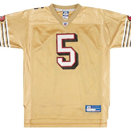 2002-03 SAN FRANCISCO 49ERS GARCIA #5 REEBOK ON FIELD JERSEY (ALTERNATE) Y