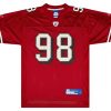 2005 SAN FRANCISCO 49ERS J. PETERSON #98 REEBOK ON FIELD JERSEY (HOME) M 4 CAS 16 06 23 32