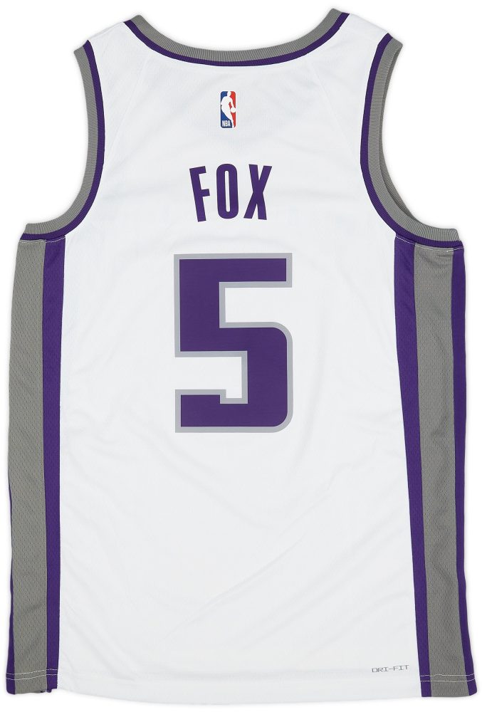 2017-23 SACRAMENTO KINGS FOX #5 NIKE SWINGMAN JERSEY (HOME) M - W/TAGS 2 CAS 17 08 23 110
