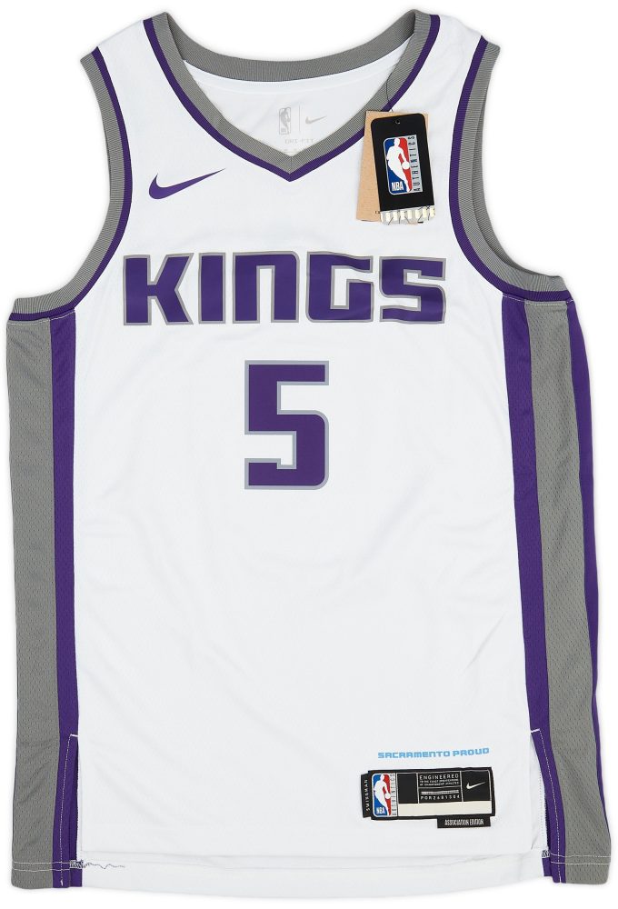 2017-23 SACRAMENTO KINGS FOX #5 NIKE SWINGMAN JERSEY (HOME) M - W/TAGS 1 CAS 17 08 23 111