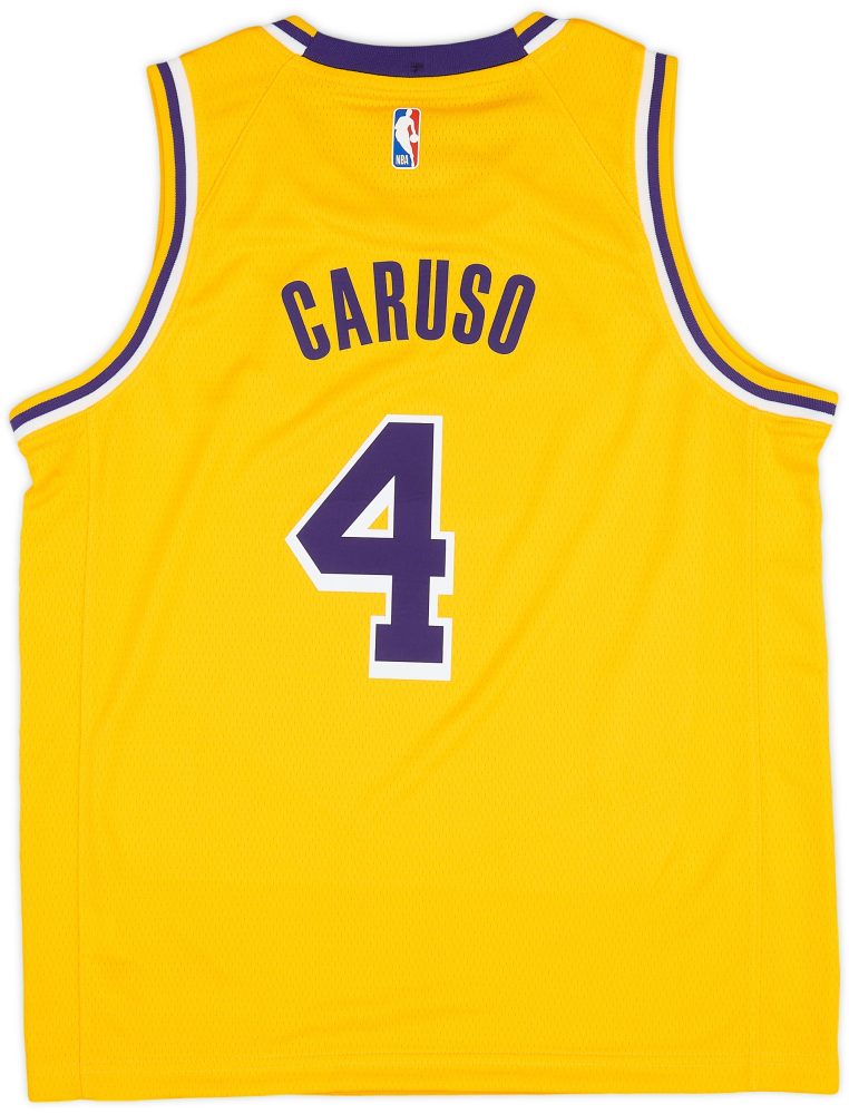 2018-21 LA LAKERS CARUSO #4 NIKE SWINGMAN JERSEY (AWAY) Y - W/TAGS 2 CAS 17 08 23 98