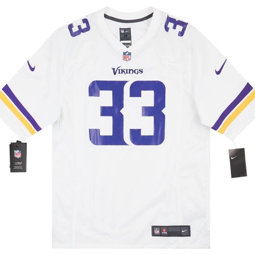 2017-21 MINNESOTA VIKINGS COOK #33 NIKE GAME JERSEY (AWAY) M - W/TAGS
