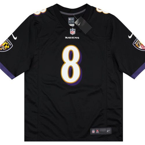2018-23 BALTIMORE RAVENS JACKSON #8 NIKE GAME JERSEY (ALTERNATE) L - W/TAGS