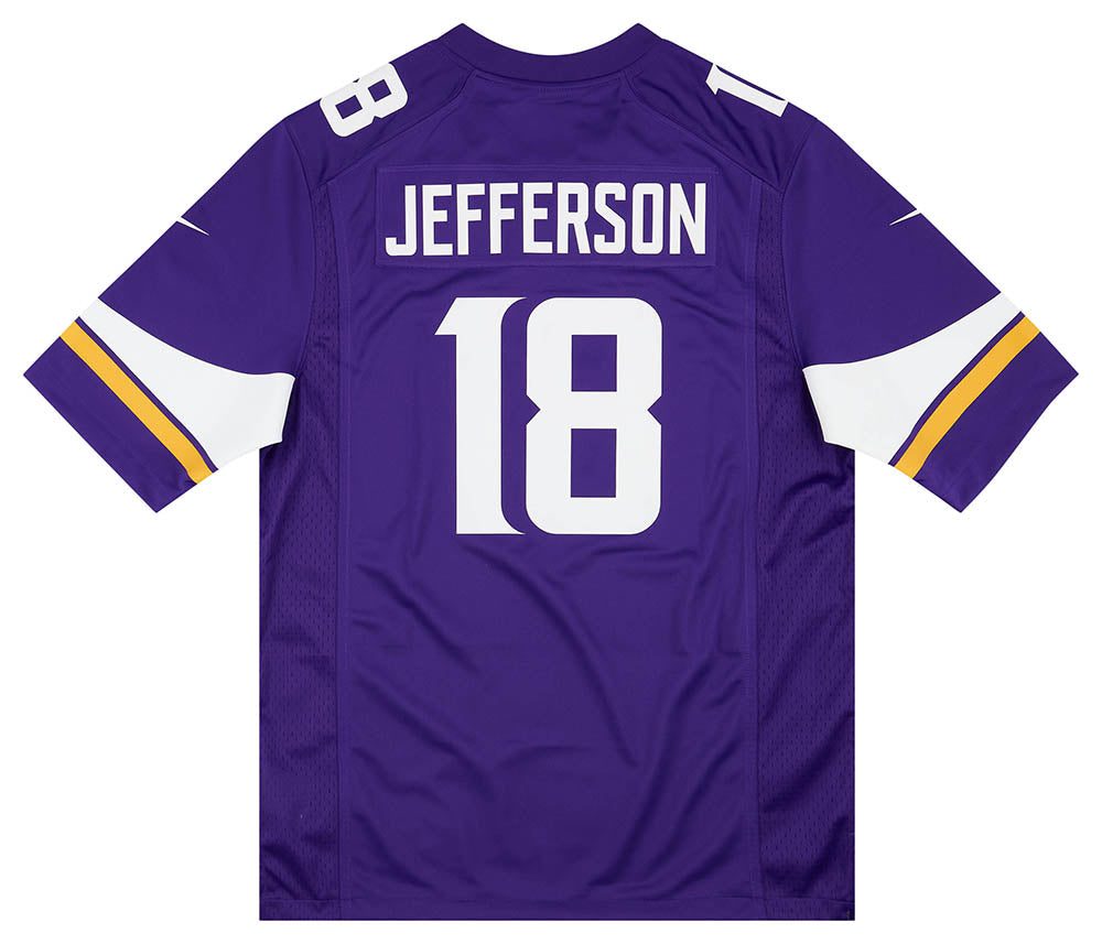 2020-23 MINNESOTA VIKINGS JEFFERSON #18 NIKE GAME JERSEY (HOME) M - W/TAGS 2 CAS 18 04 23 30
