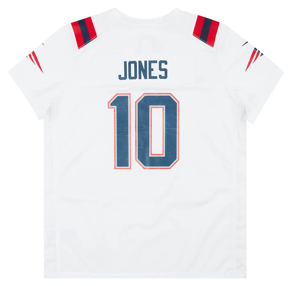 2021-22 NEW ENGLAND PATRIOTS JONES #10 NIKE GAME JERSEY (AWAY) WOMENS (XXL) 2 CAS 18 04 23 32
