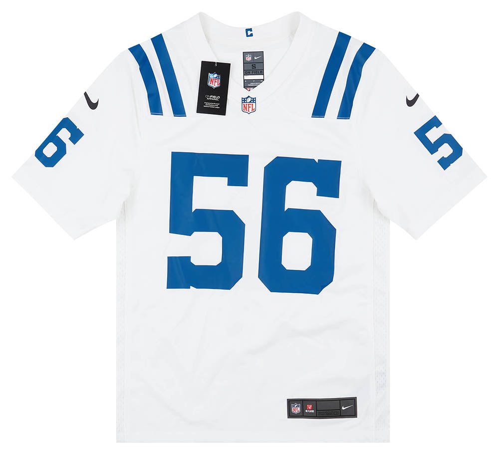2018-22 INDIANAPOLIS COLTS NELSON #56 NIKE GAME JERSEY (AWAY) S - W/TAGS 1 CAS 18 04 23 45