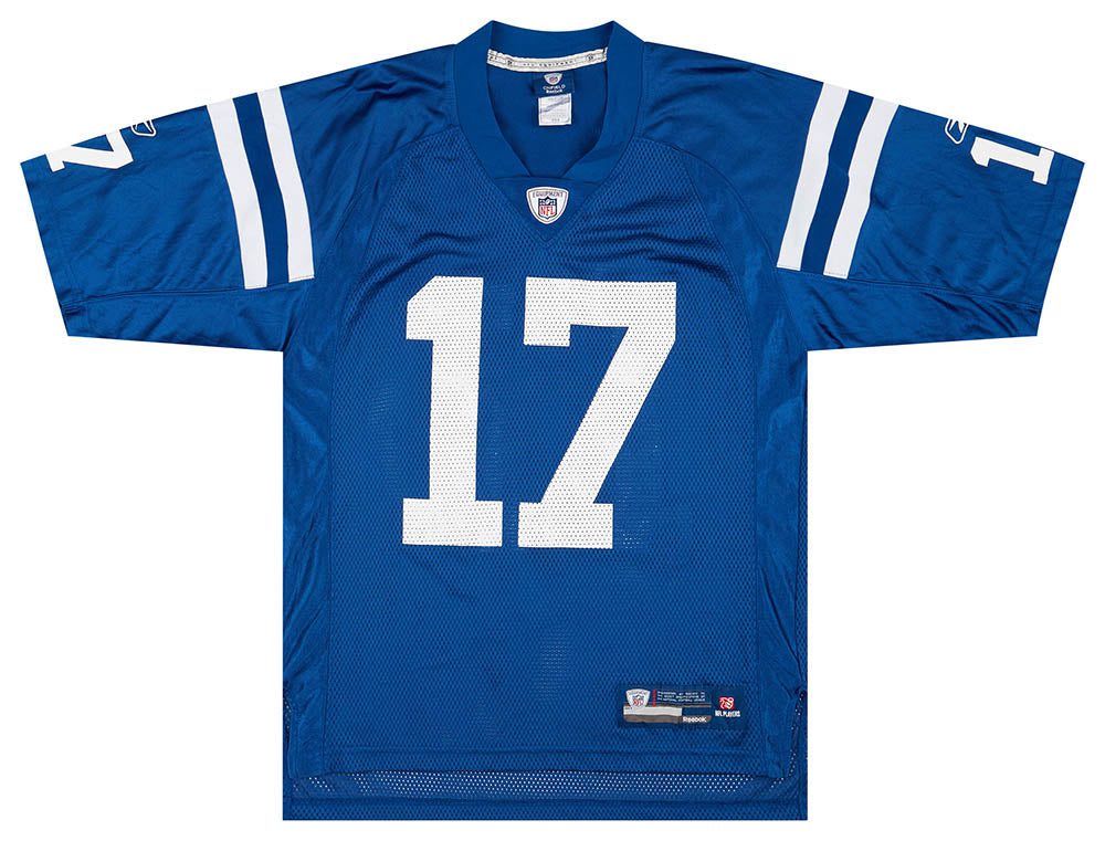 2009-11 INDIANAPOLIS COLTS COLLIE #17 REEBOK ON FIELD JERSEY (HOME) M 1 CAS 18 04 23 51