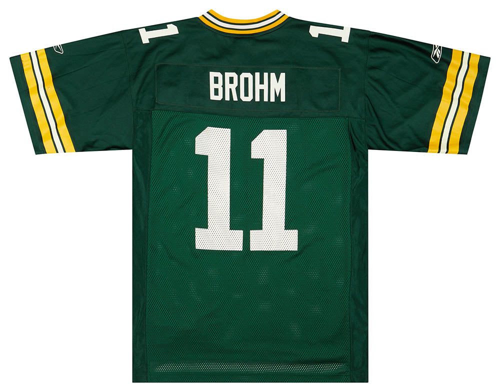 2008 GREEN BAY PACKERS BROHM #11 REEBOK ON FIELD JERSEY (HOME) M 2 CAS 18 04 23 54