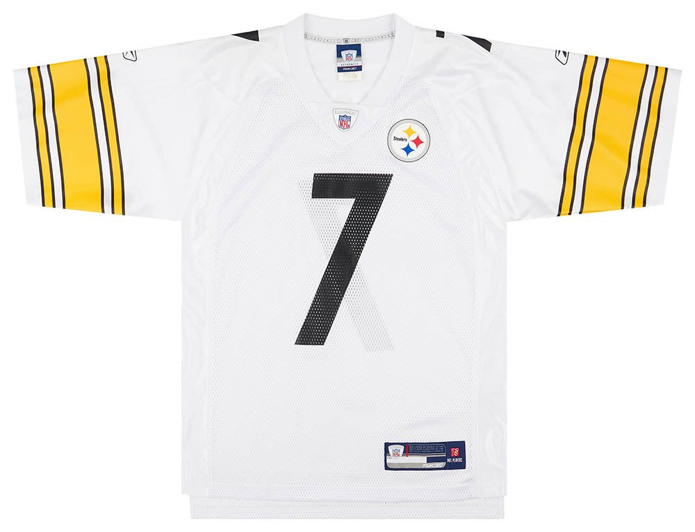2007 PITTSBURGH STEELERS ROETHLISBERGER #7 REEBOK ON FIELD JERSEY (AWAY) S 1 CAS 18 04 23 59