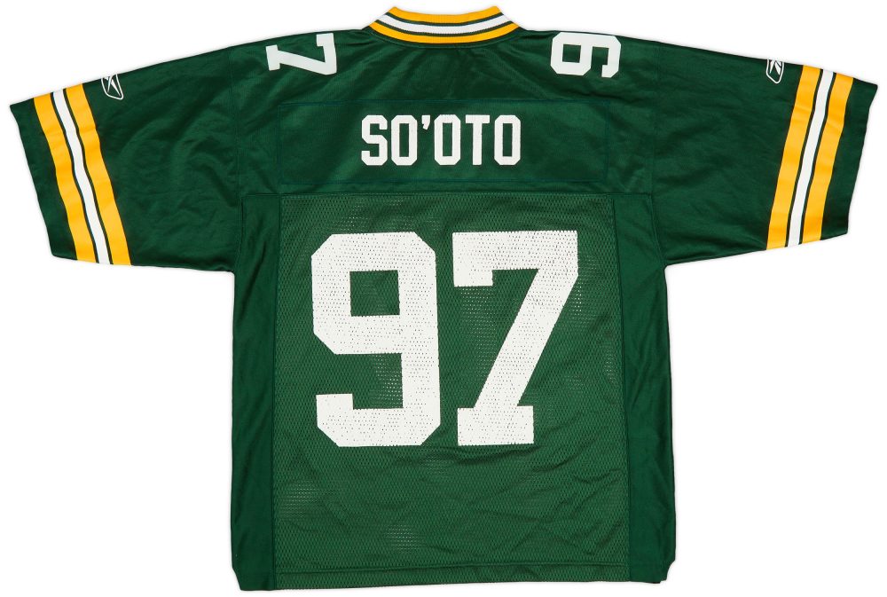 2011 GREEN BAY PACKERS SO'OTO #97 REEBOK ON FIELD JERSEY (HOME) M 2 CAS 22 02 24 80