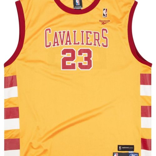 1975-76 CLEVELAND CAVALIERS JAMES #23 REEBOK HARDWOOD CLASSICS JERSEY (HOME) XXL