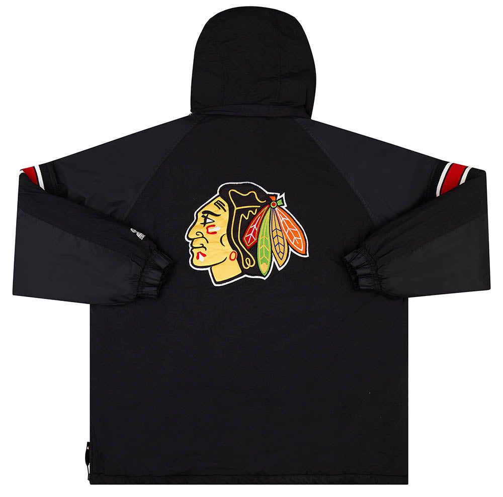 1990's CHICAGO BLACKHAWKS STARTER RAIN COAT L 2 CBHJ9005Back