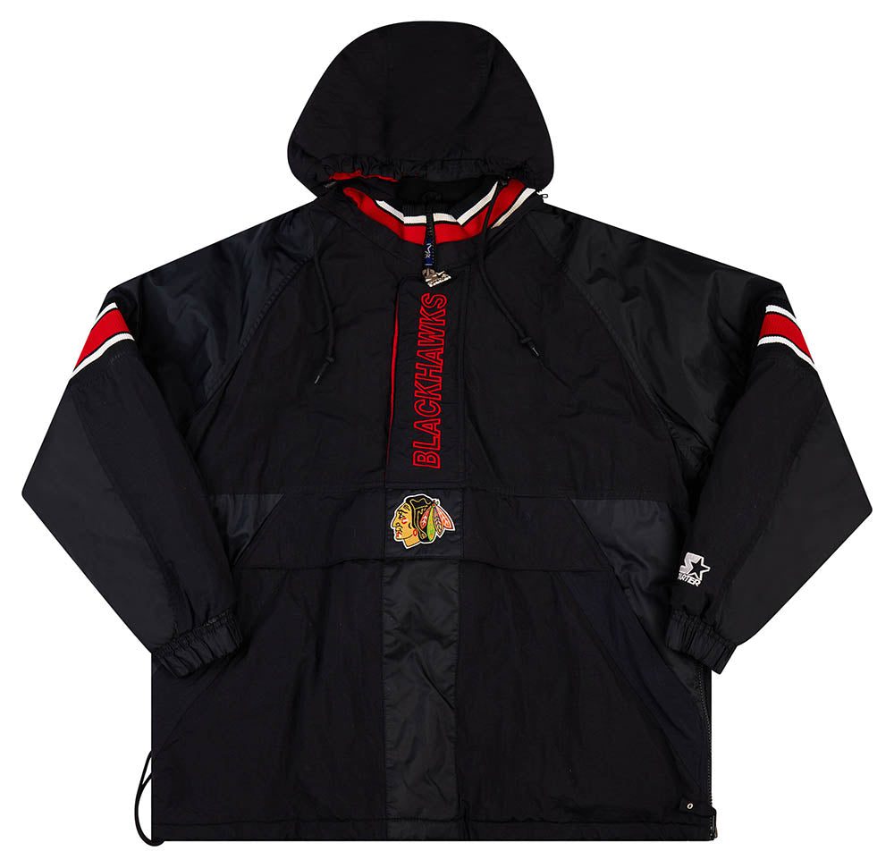 1990's CHICAGO BLACKHAWKS STARTER RAIN COAT L 1 CBHJ9005Front