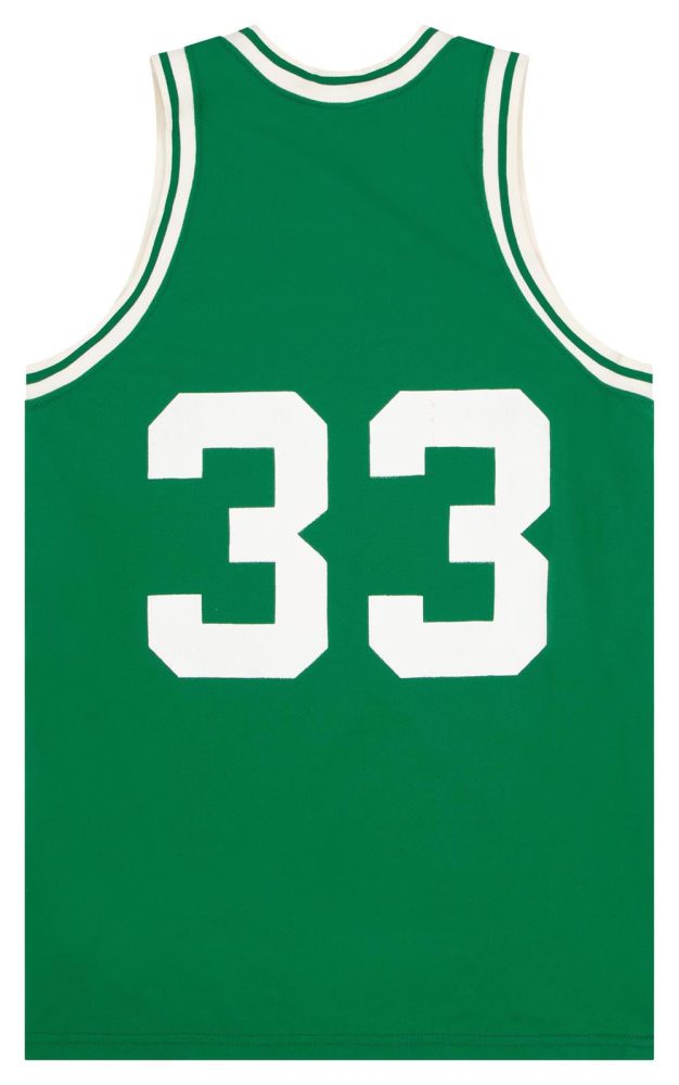 1980's BOSTON CELTICS BIRD #33 MACGREGOR SAND-KNIT JERSEY (AWAY) M 2 CELA8001Back