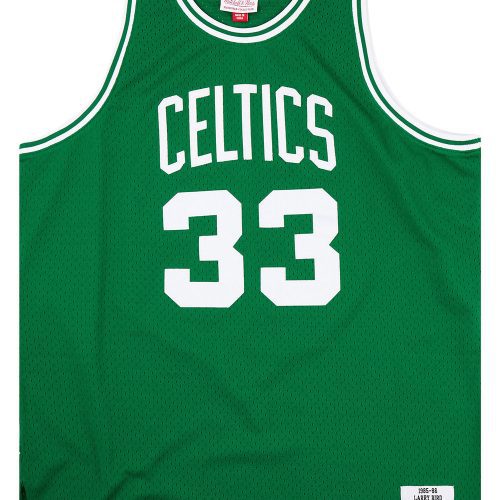 1985-86 BOSTON CELTICS BIRD #33 MITCHELL & NESS SWINGMAN JERSEY (AWAY) XL