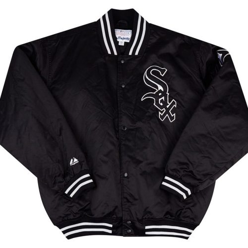 2000's CHICAGO WHITE SOX MAJESTIC SATIN VARSITY JACKET XXL