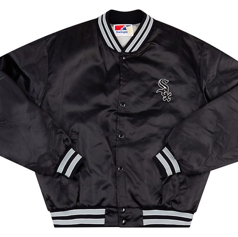 1990's CHICAGO WHITE SOX SWINGSTER SATIN VARSITY JACKET XL