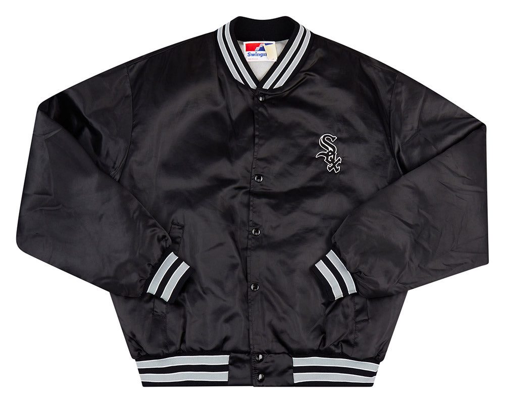 1990's CHICAGO WHITE SOX SWINGSTER SATIN VARSITY JACKET XL 1 CWSJ9009Front