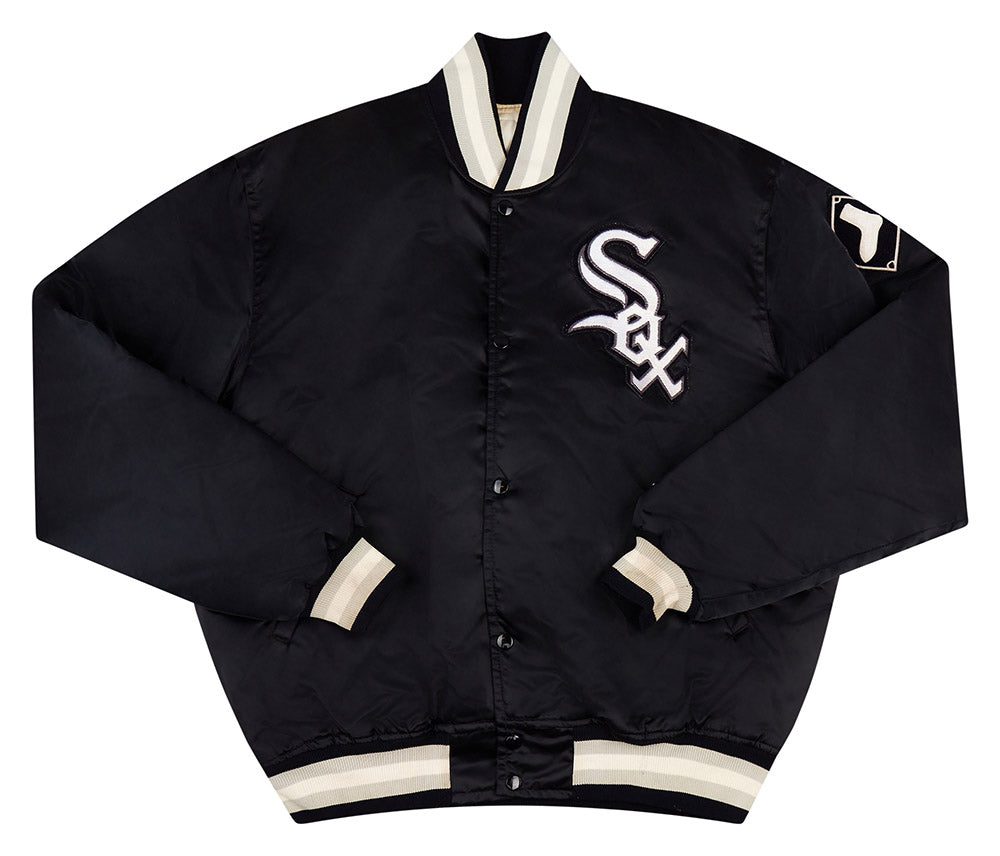 1990's CHICAGO WHITE SOX STARTER SATIN VARSITY JACKET XL 1 CWSJ9010Front