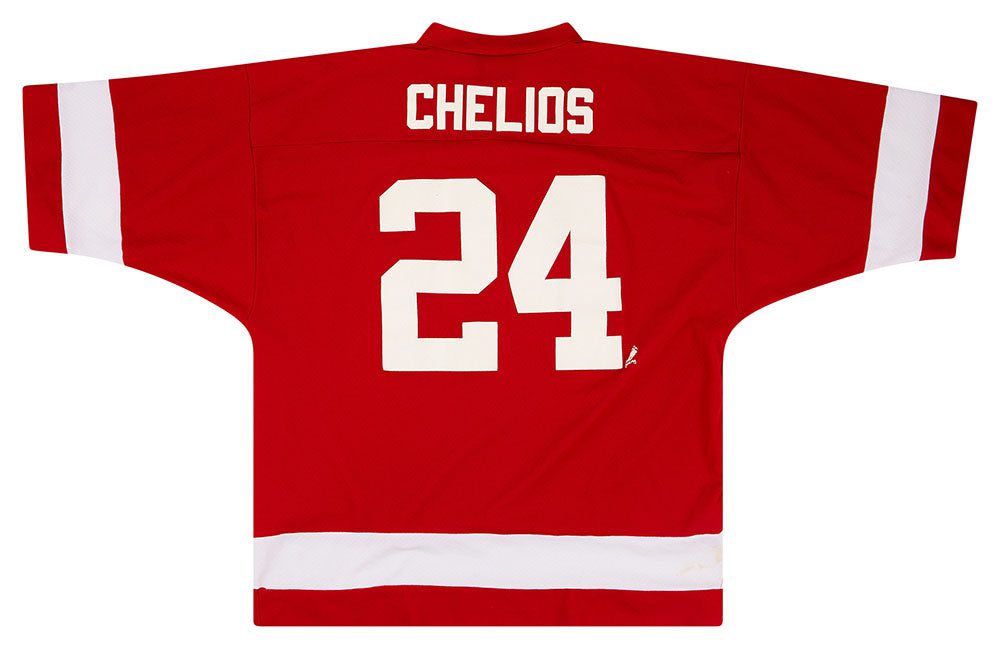 1999-00 DETROIT RED WINGS CHELIOS #24 LOGO ATHLETIC JERSEY (AWAY) XL 2 DRWA9801Back