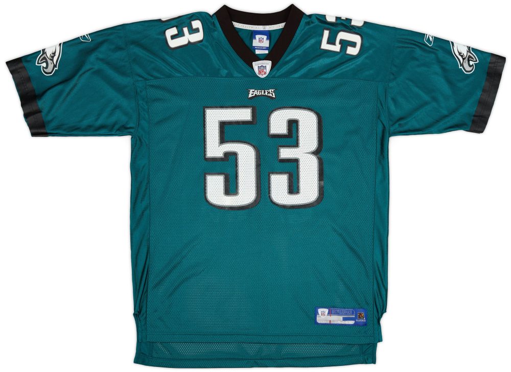 2005-06 PHILADELPHIA EAGLES SCHULTZ #53 REEBOK ON FIELD JERSEY (HOME) XL 1 EAGH0531 1