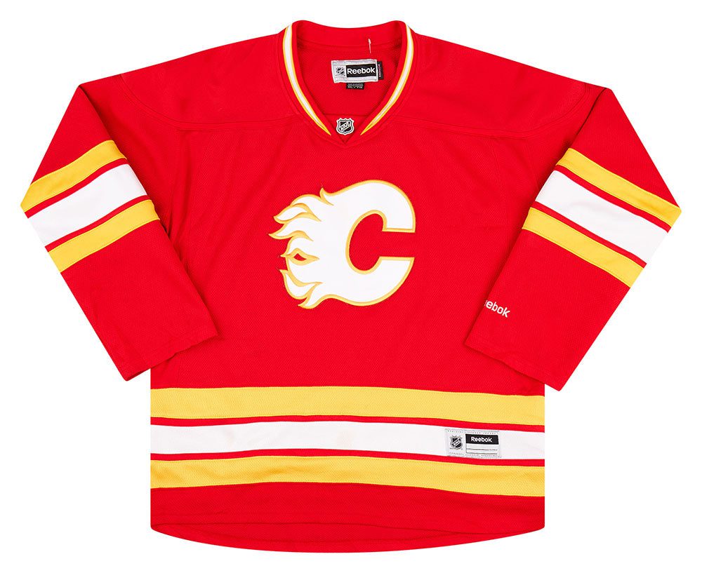 2011-13 CALGARY FLAMES REEBOK JERSEY (ALTERNATE) WOMENS (XL) 1 FLAT1101Front