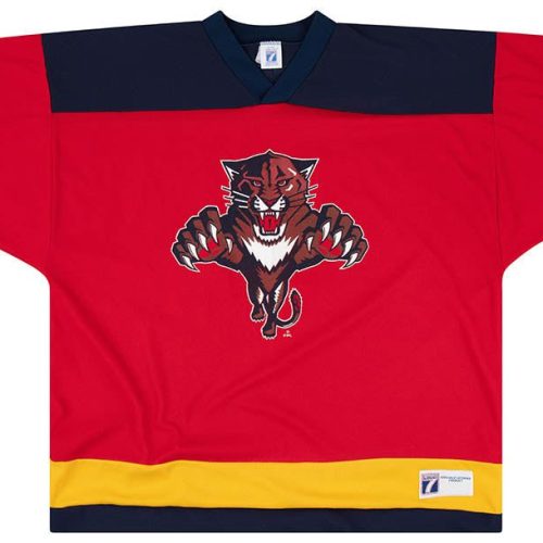 1993-98 FLORIDA PANTHERS VANBIESBROUCK #34 LOGO 7 JERSEY (AWAY) XXL