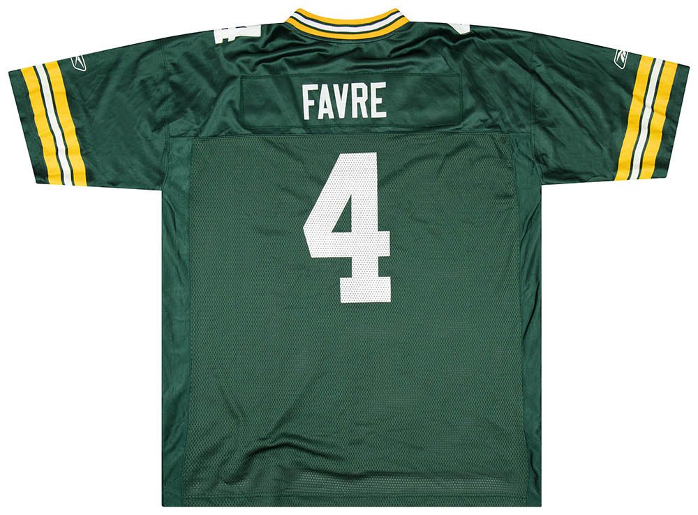 2005-06 GREEN BAY PACKERS FAVRE #4 REEBOK ON FIELD JERSEY (HOME) L 2 GBPH0513Back cc8eb5df c648 45c3 8c3a 976cbe96e8ca
