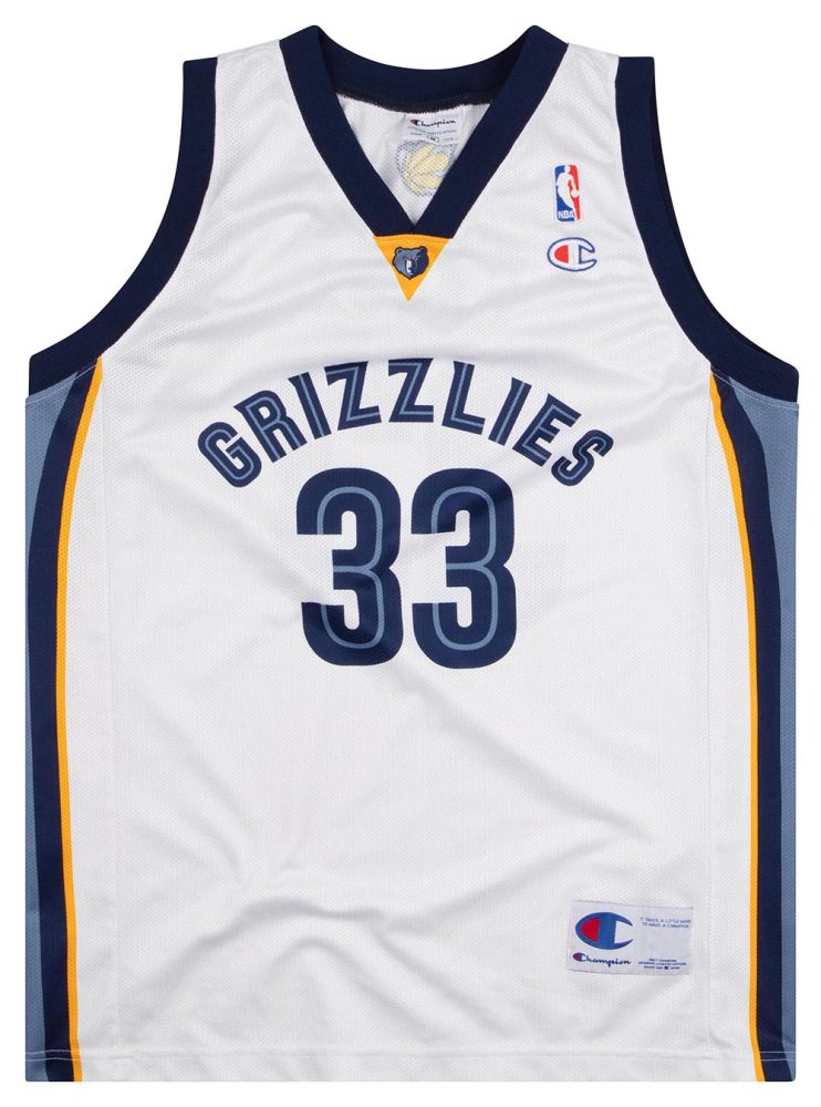 2008-10 MEMPHIS GRIZZLIES GASOL #33 CHAMPION JERSEY (HOME) M 1 GRZH0801Front