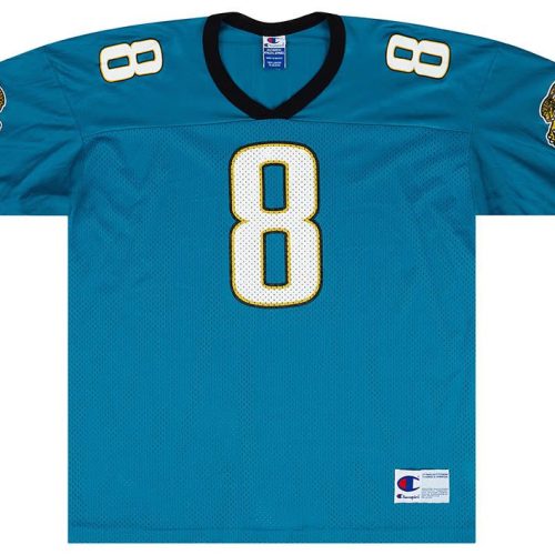 1995 JACKSONVILLE JAGUARS BRUNELL #8 CHAMPION JERSEY (HOME) XL