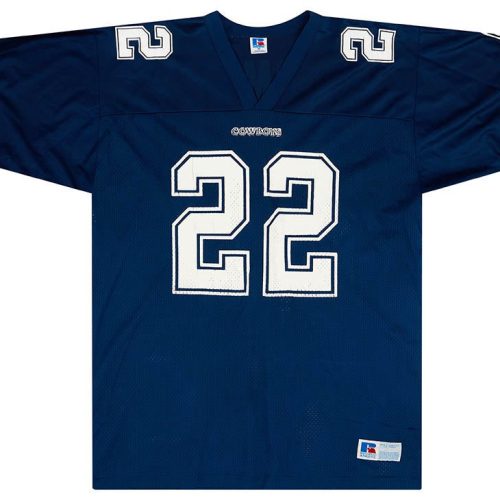 1996-00 DALLAS COWBOYS E. SMITH #22 RUSSELL ATHLETIC JERSEY (HOME) XL