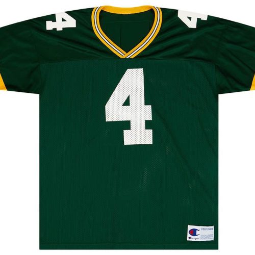 1997-00 GREEN BAY PACKERS FAVRE #4 CHAMPION JERSEY (HOME) XL