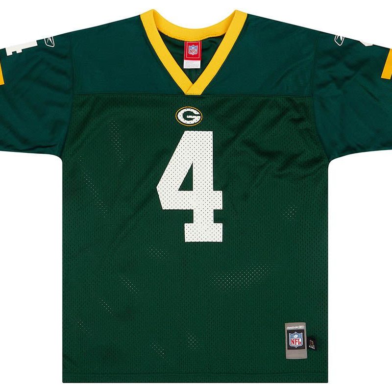 2005-06 GREEN BAY PACKERS FAVRE #4 REEBOK REPLICA JERSEY (HOME) Y