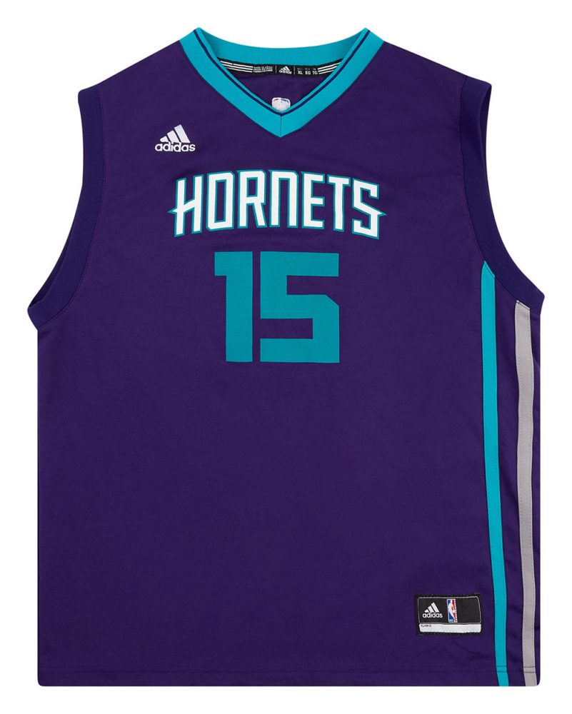 2014-17 CHARLOTTE HORNETS WALKER #15 ADIDAS JERSEY (AWAY) Y 1 HORA1401Front