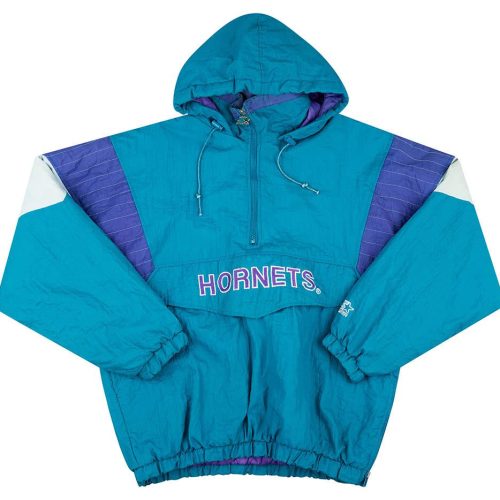 1990’s CHARLOTTE HORNETS STARTER HOODED RAIN COAT L