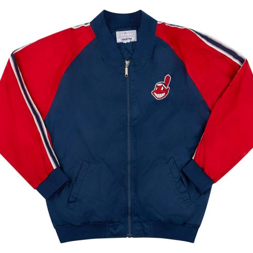 1990's CLEVELAND INDIANS STARTER FULL ZIP WINDBREAKER JACKET L